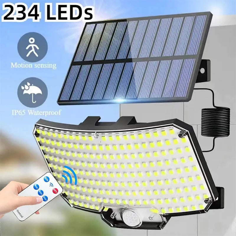 Solar Motion Sensor Outdoor Light LED Garden Wall Lamp IP65 Waterproof 3 Modes