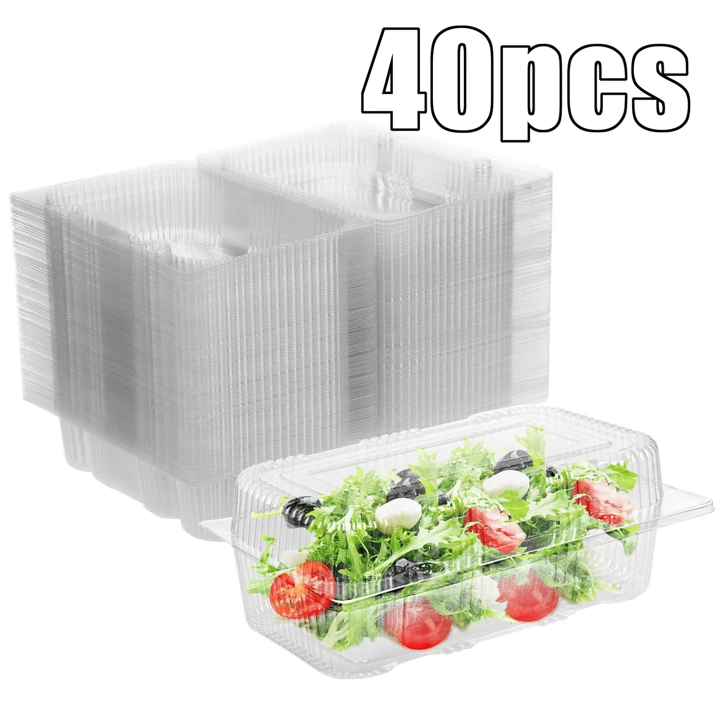 High Quality Plastic Clamshell Hinged Takeout Food Containers