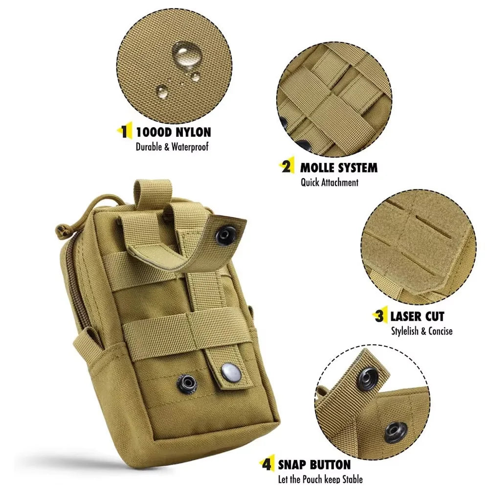Tactical Dog Molle Bag Set Nylon Training Pouch Accessories