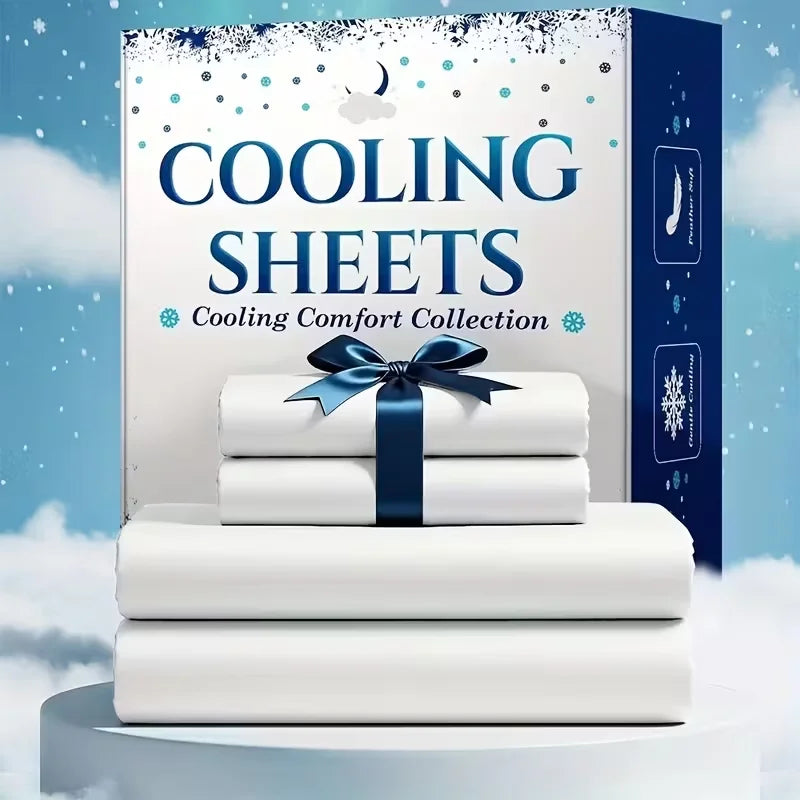 Bamboo Cooling Sheet Set With Pillowcases For Hot Sleepers