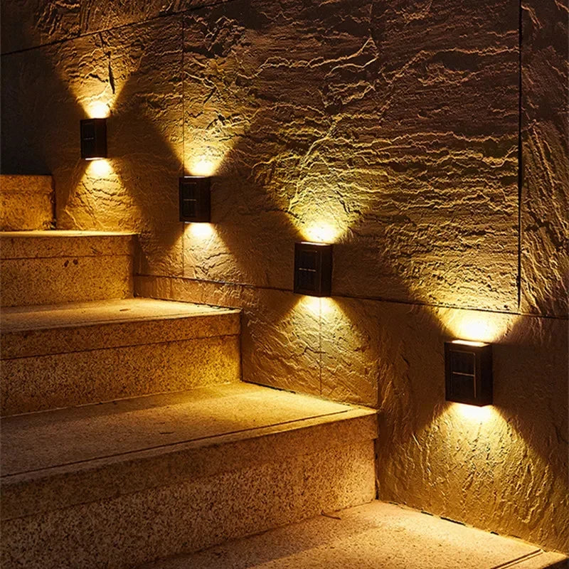 AlliLit Solar Wall Light Outdoor Waterproof Garden Led Lamp
