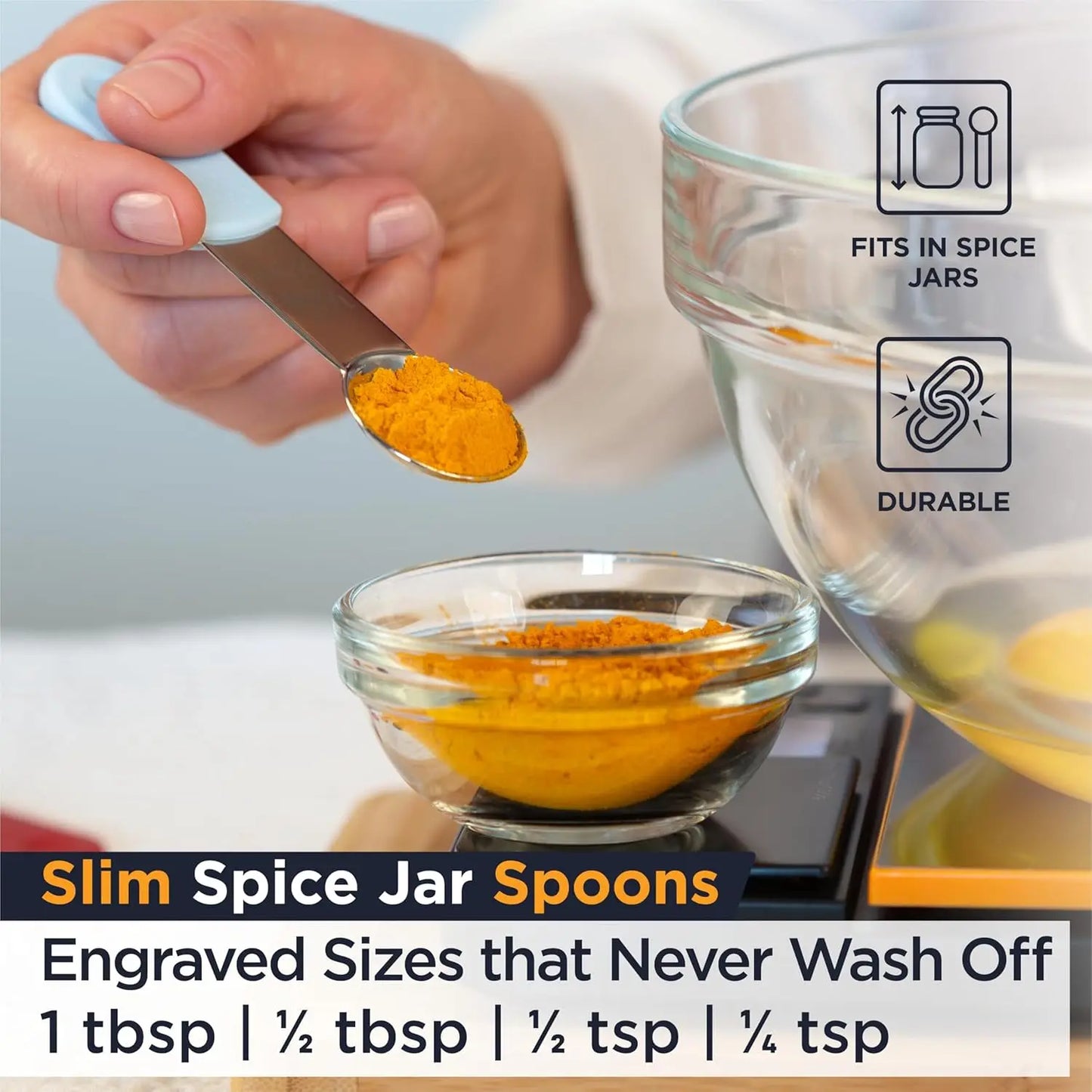 Magnetic Measuring Cups and Spoons Set 8-Piece Stainless Steel