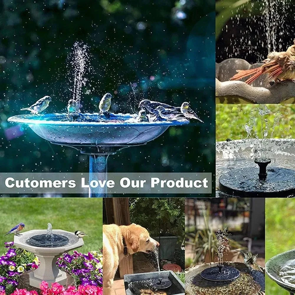 UPWORK Solar Powered Water Fountain Mini Floating Pump for Birdbath