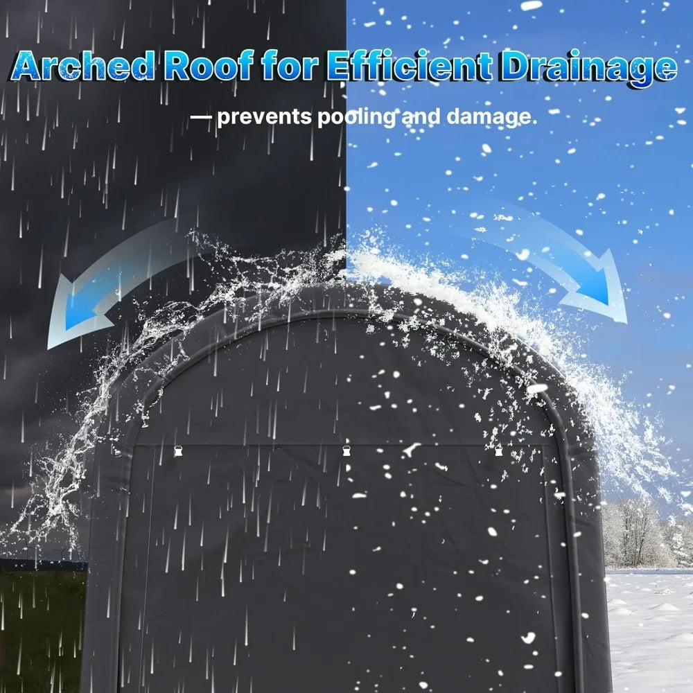 Steel Round Peak Roof Storage Shed Carport For Motorcycle Boat