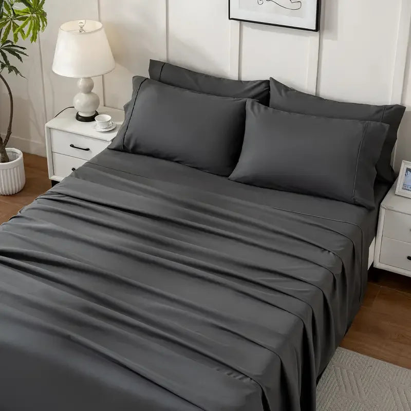 Bamboo Cooling Sheet Set With Pillowcases For Hot Sleepers