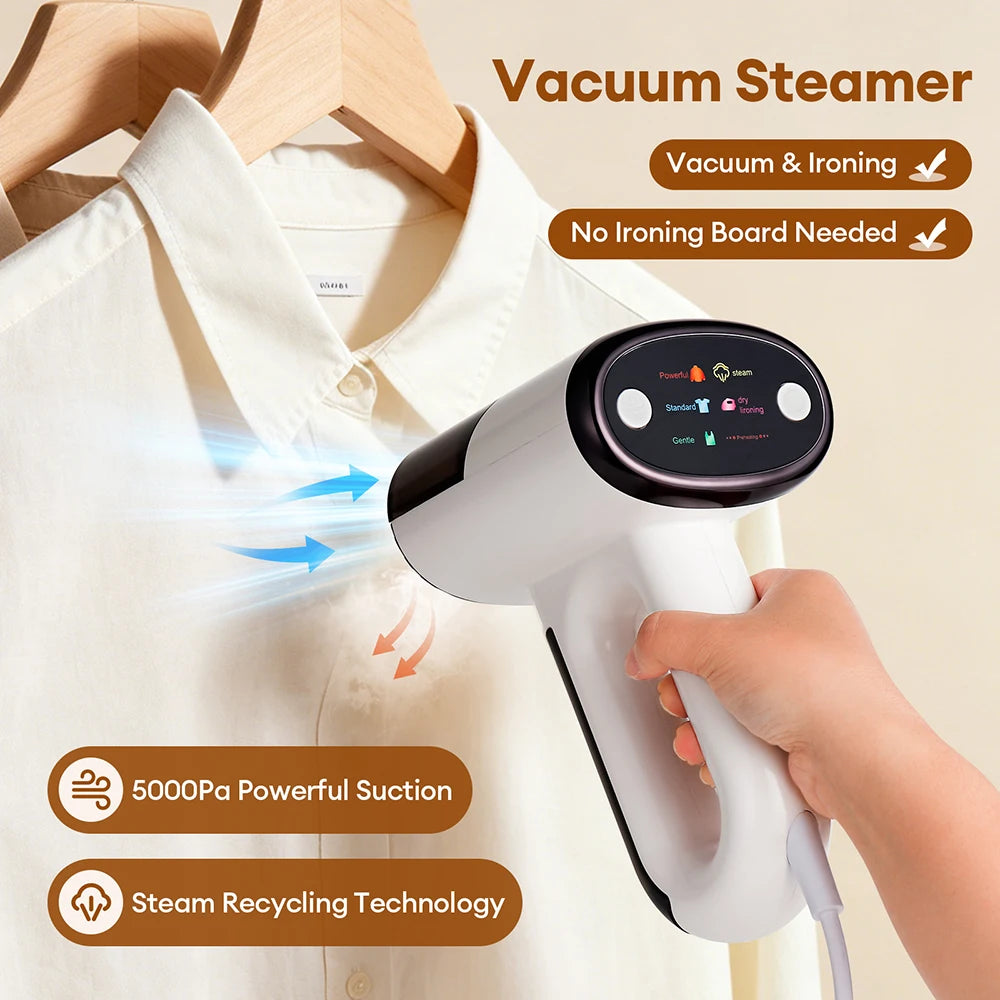 Obecilc Handheld Vacuum Steam Iron Fast Heating Clothes Steamer