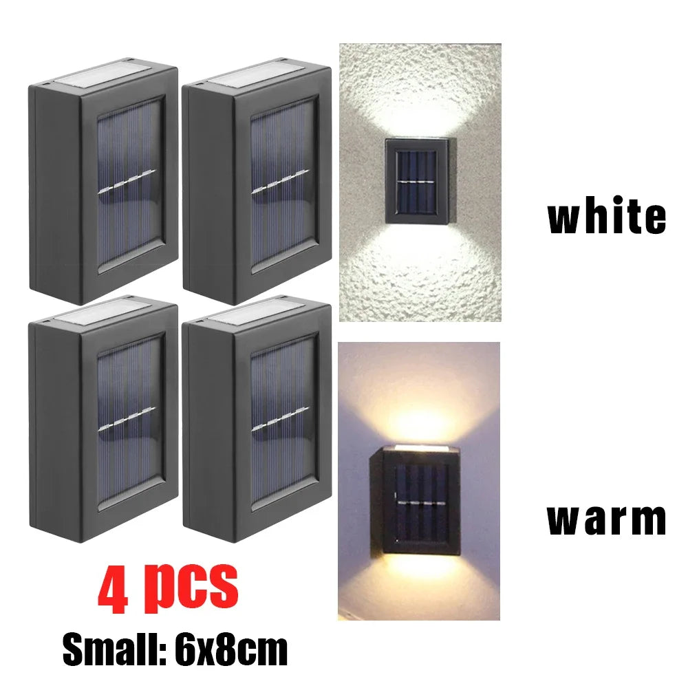AlliLit Solar Wall Light Outdoor Waterproof Garden Led Lamp