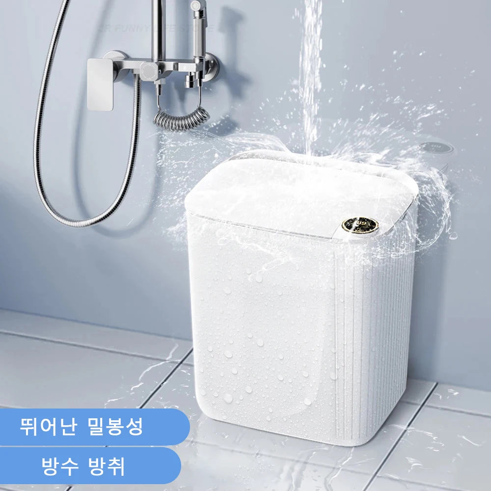 Smart Sensor Trash Can With Display Type C Recharging