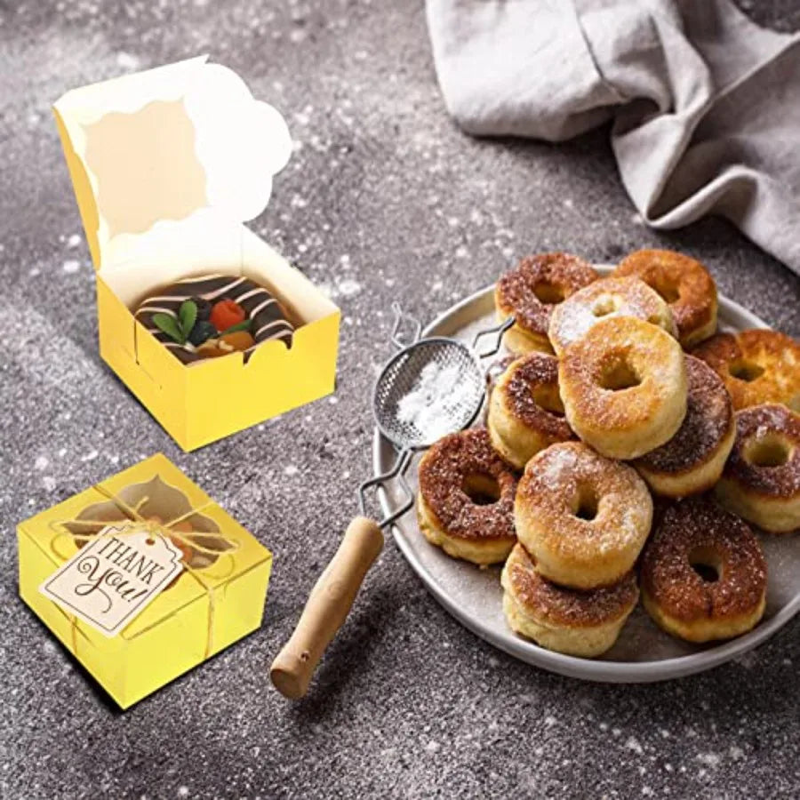 Kraft Paper Bakery Boxes With Viewing Window For Pastries
