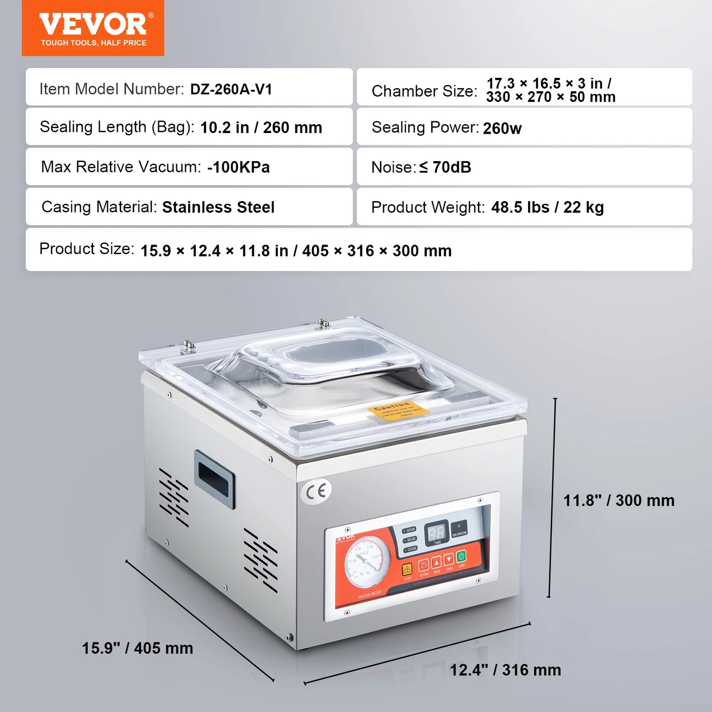 DZ-260A Chamber Vacuum Sealer For Home Food Preservation