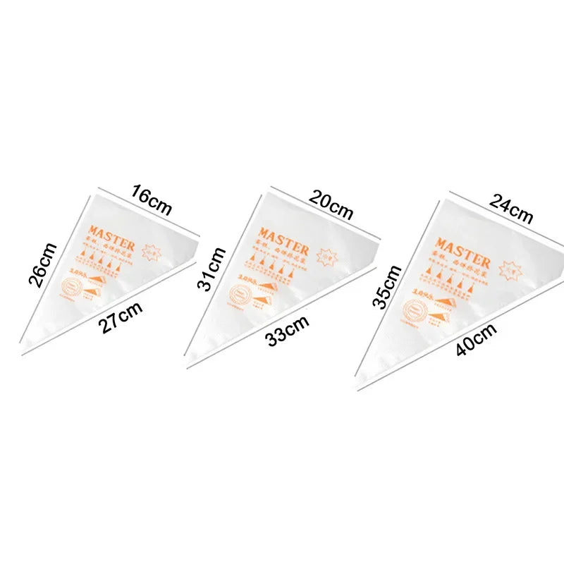 Disposable Pastry Bags for Cake Icing and Piping Tools