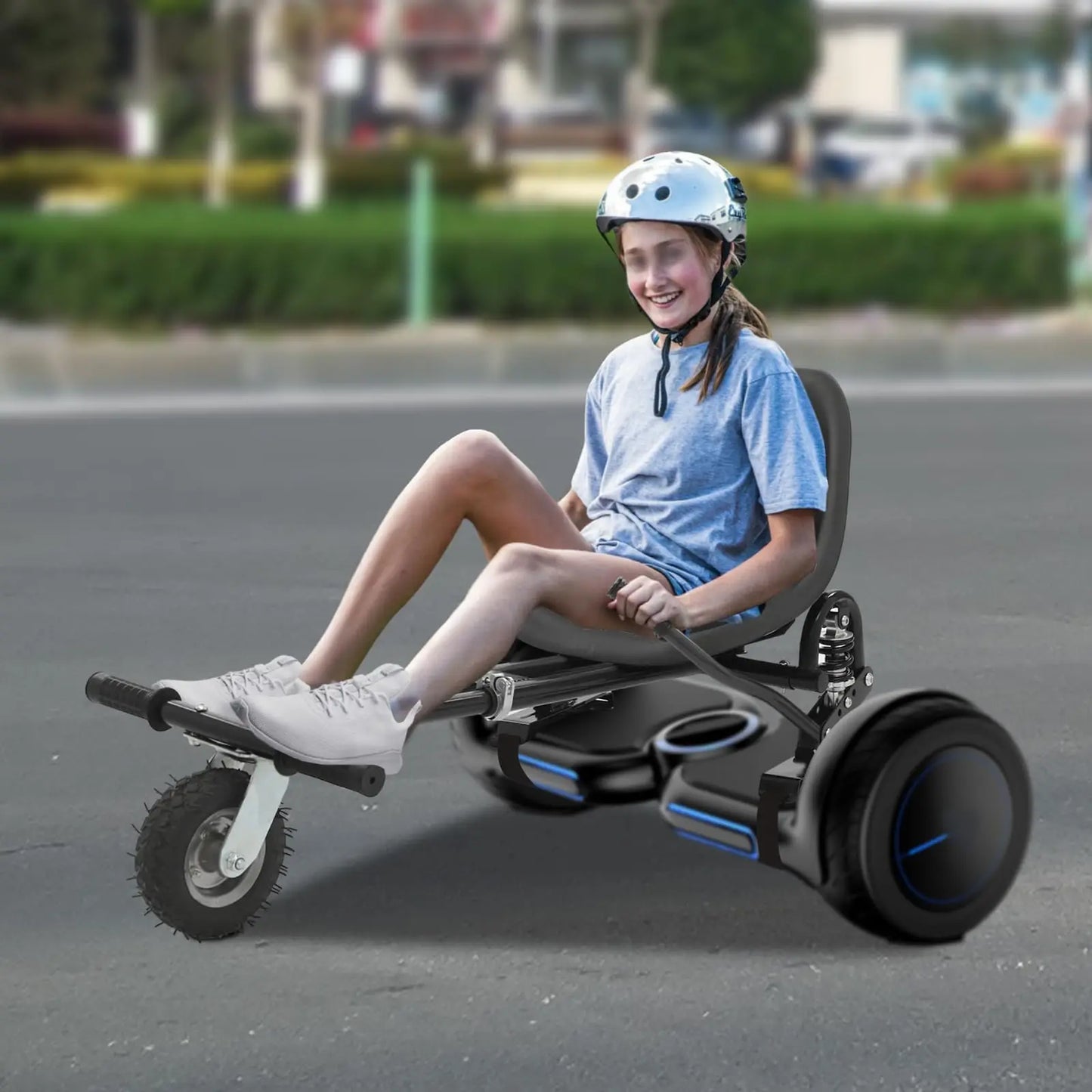 Bymaocar Hoverboard Seat Attachment For Go Kart With Adjustable Frame