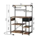 SucceBuy Power Bakers Rack With X Shaped Support And Hooks