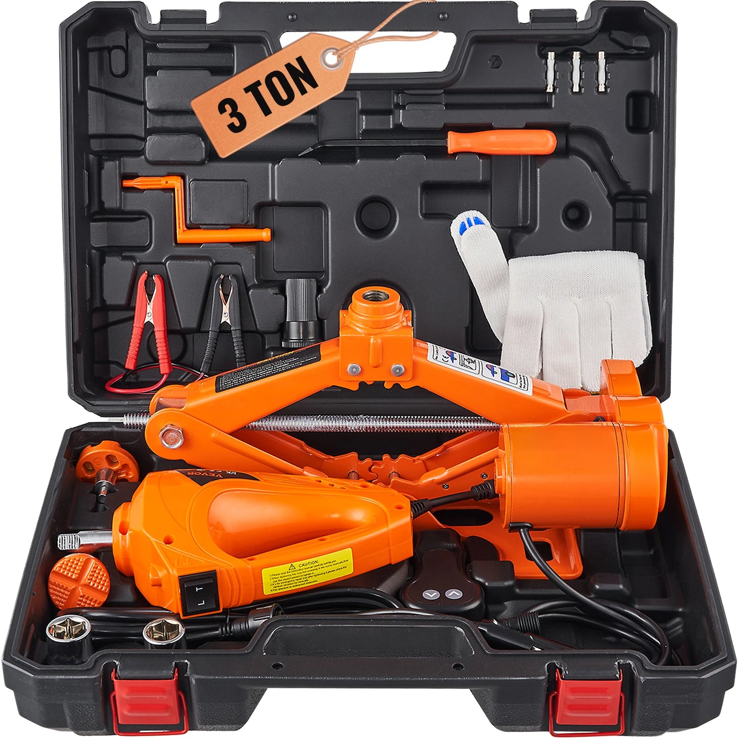 SucceBuy Electric Car Jack Scissor 12V Impact Wrench