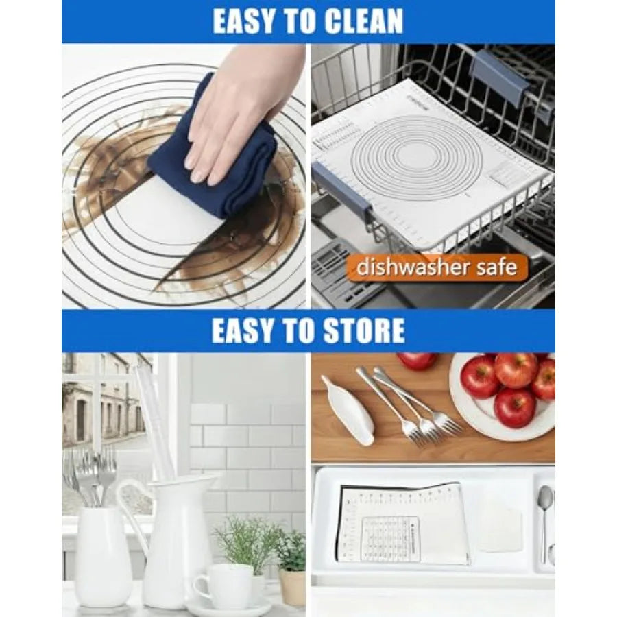 Silicone Pastry Mat With Measurements Non Slip Baking Mat