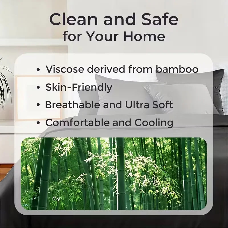 Bamboo Cooling Sheet Set With Pillowcases For Hot Sleepers