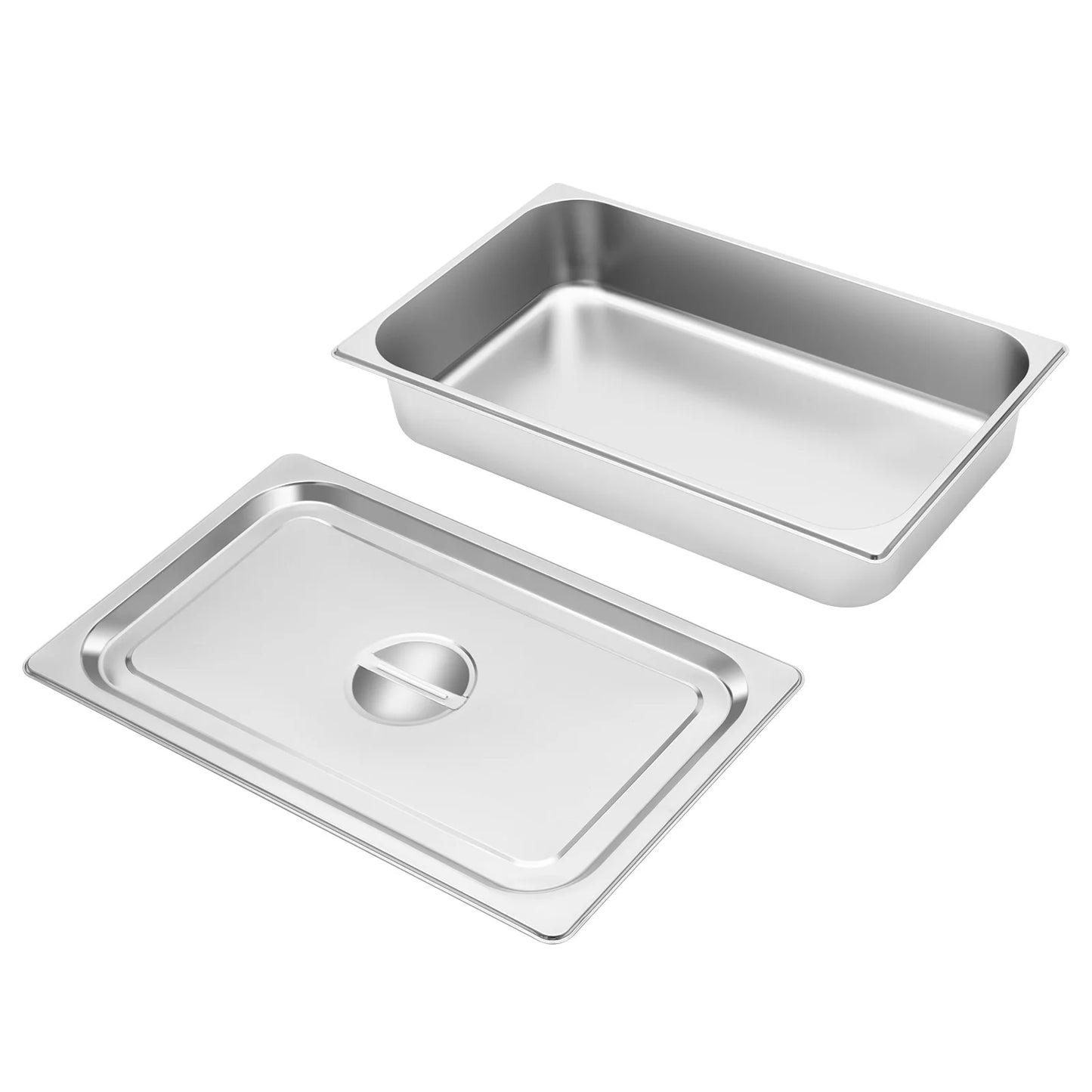 Stainless Steel Table Pans With Lids 4 Pack For Buffet Chafing Dishes