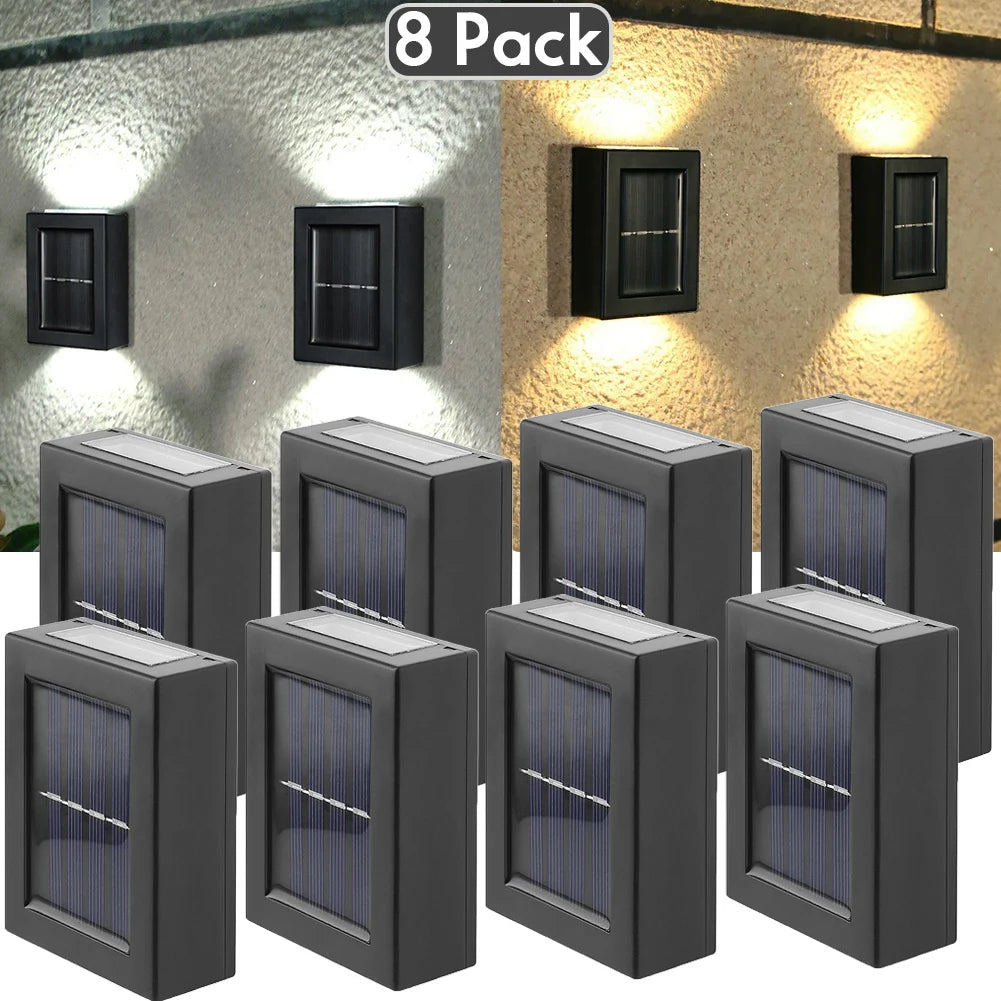AlliLit Solar LED Wall Light Waterproof Outdoor Garden
