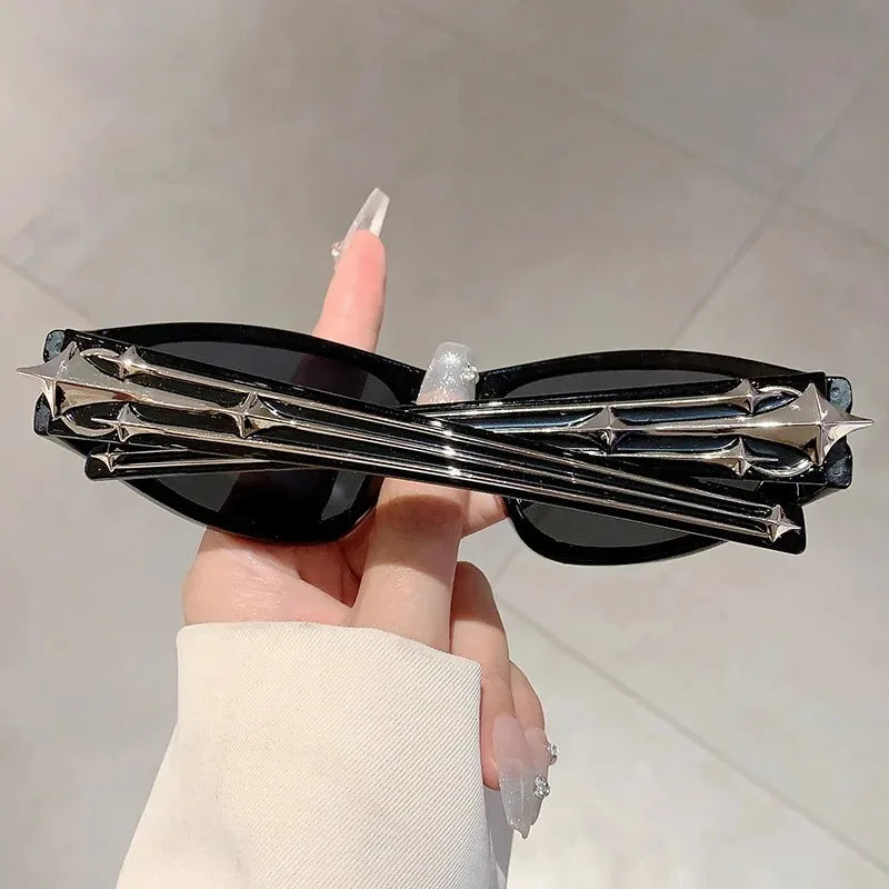 Cat Eye Sunglasses Unisex Rivet Star UV400 Fashion Shades