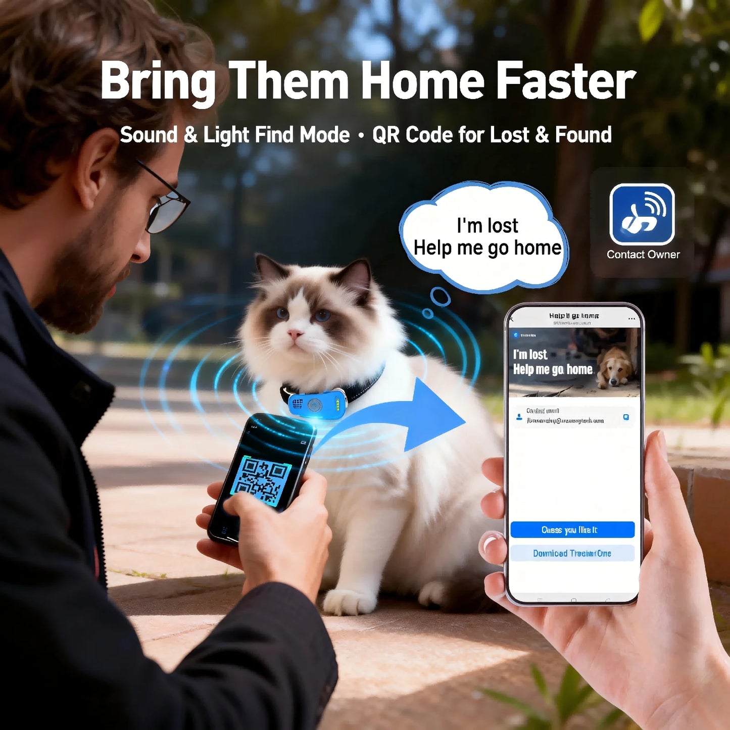 Wanwaytech 4G Lte Pet Tracker Real Time Antilost Locator