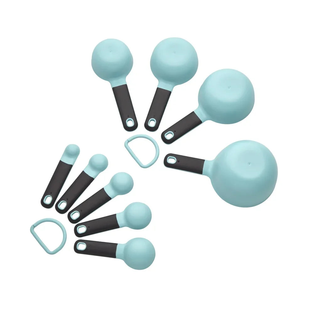 Nine Piece Plastic Measuring Spoons Set Accurate Measurement Dishwasher Safe