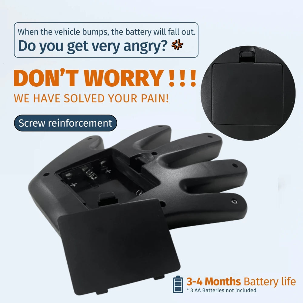 Gesture LED Wireless Adhesive Window Sign With Middle Finger