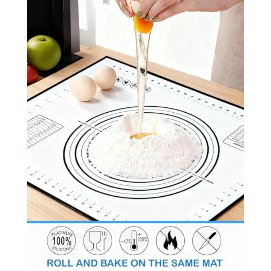 Silicone Pastry Mat With Measurements Non Slip Baking Mat