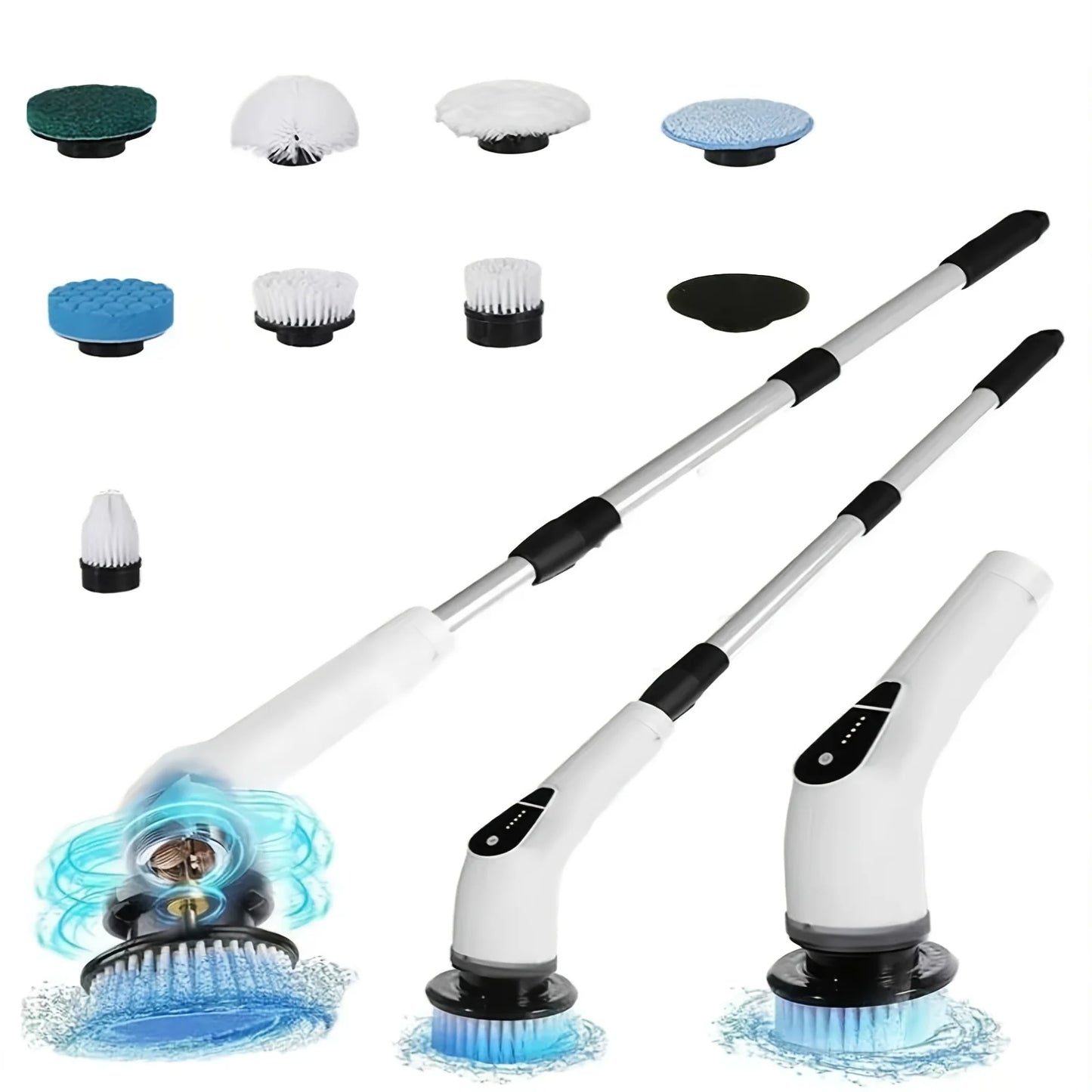 UPWORK 9 In 1 Electric Cleaning Brush With Heads And Extendable Handle