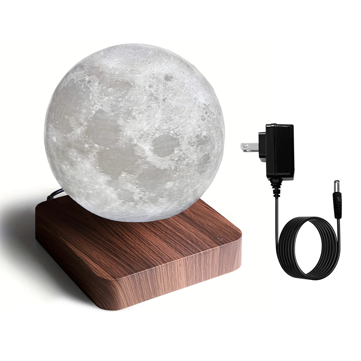 Mexllex Magnetic Floating Moon Lamp LED Night Light Wooden Base