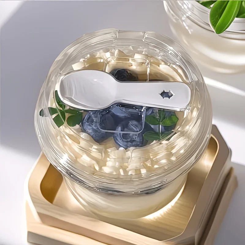 Reusable Plastic Dessert Cups With Lids And Spoons For Parties