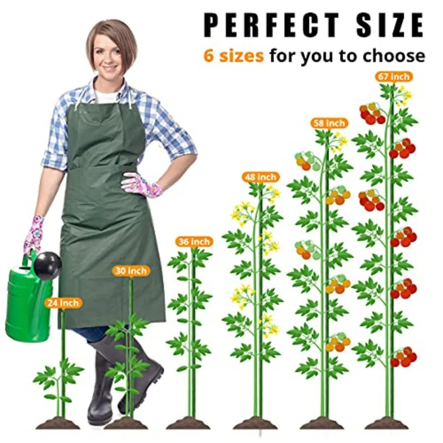 Garden Stakes Heavy Duty Steel Tomato Stake Plastic Coated Support for Securing Trees Climbg Plants Cucumber Beans Pack of 40
