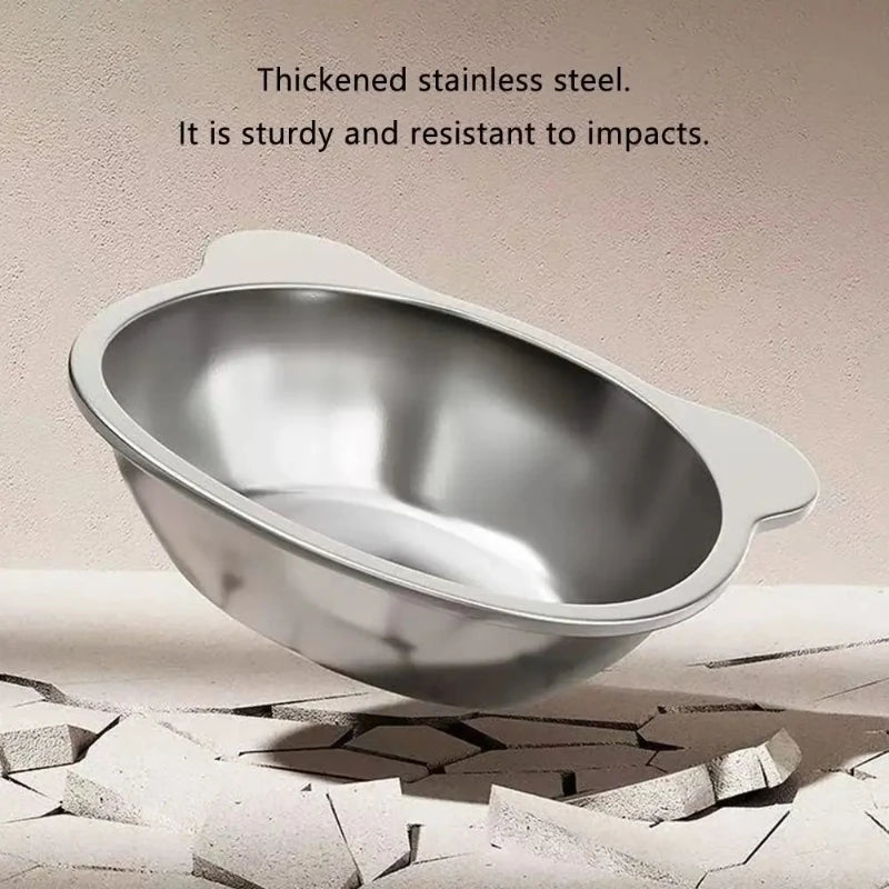 304 Stainless Steel Raised Cat Bowl With Tilted Neck
