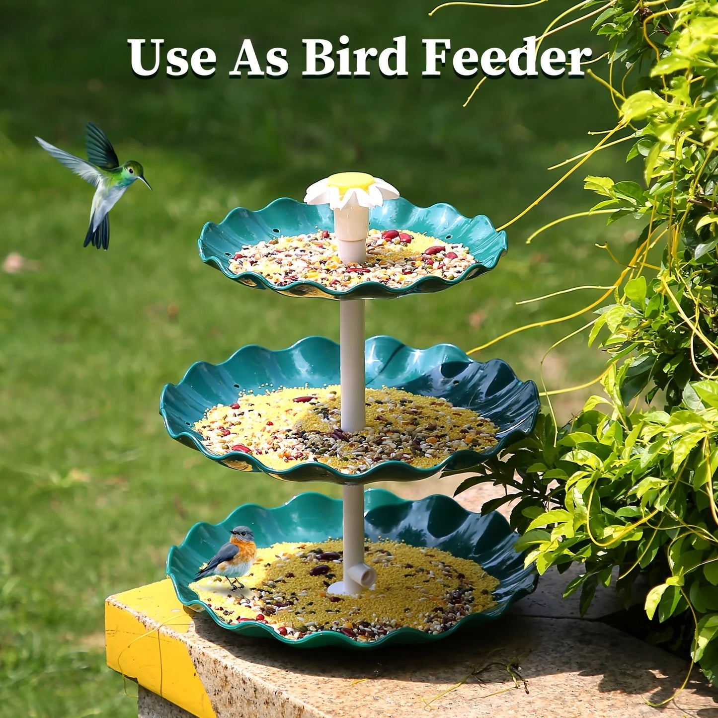6.5W Solar Pump Bird Bath Fountain With Detachable Design