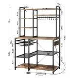 SucceBuy Power Bakers Rack With X Shaped Support And Hooks
