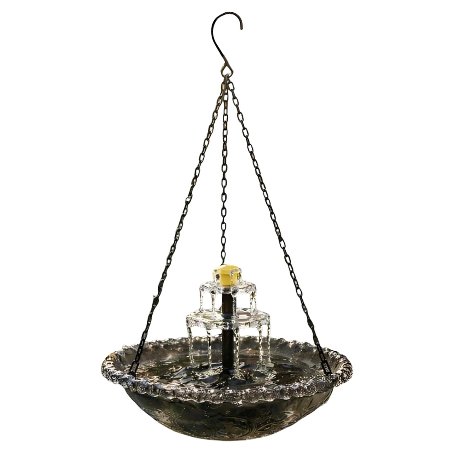 Hanging Solar Bird Bath Fountain With Solar Pump For Garden