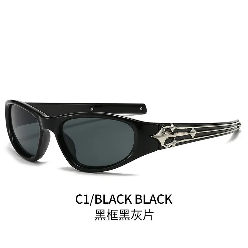Cat Eye Sunglasses Unisex Rivet Star UV400 Fashion Shades