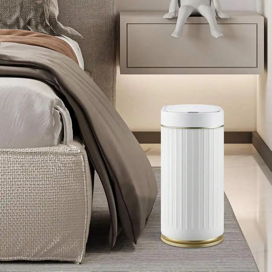 Smart Motion Sensor Trash Can With Lid Plastic Bin