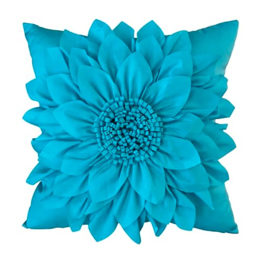 3D Sunflower Decorative Throw Pillow Covers for Bed Sofa Couch Car, Accent Floral Taffeta Cushion Cover, Handmade Pillow Cases