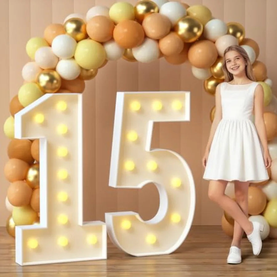 Marquee Light Up Number Sign Anniversary Party Decorations