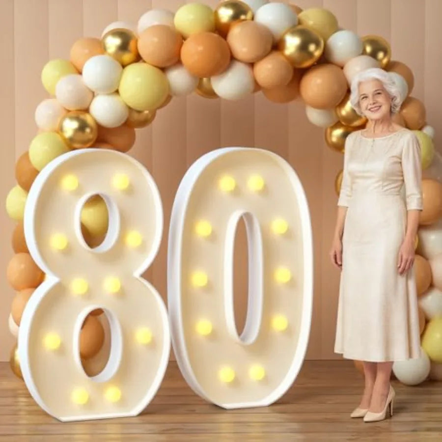 Marquee Light Up Number Sign Anniversary Party Decorations