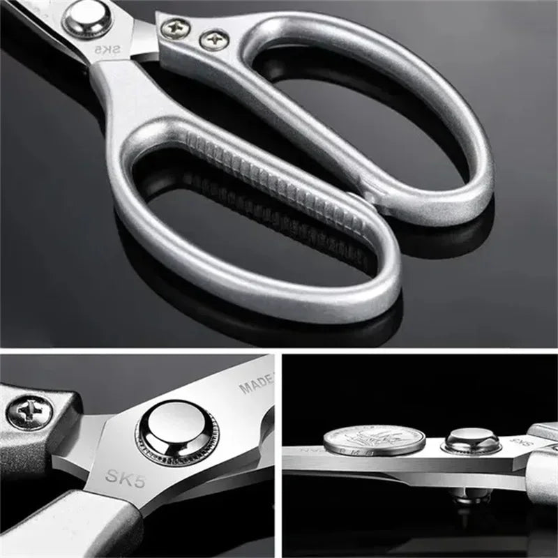 LETIITTGOO Stainless Steel Kitchen Scissors Multifunctional Chef Shears