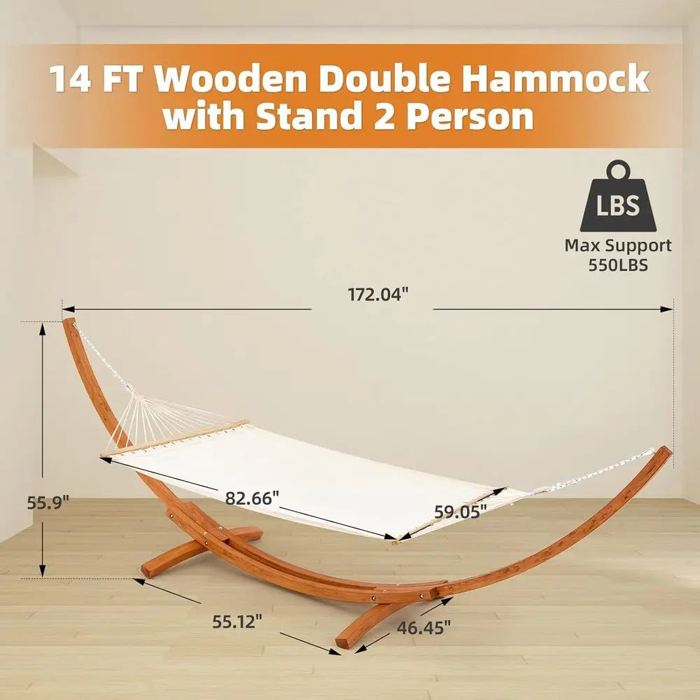 Two Person Heavy Duty Hammock Stand For Outdoor Spaces
