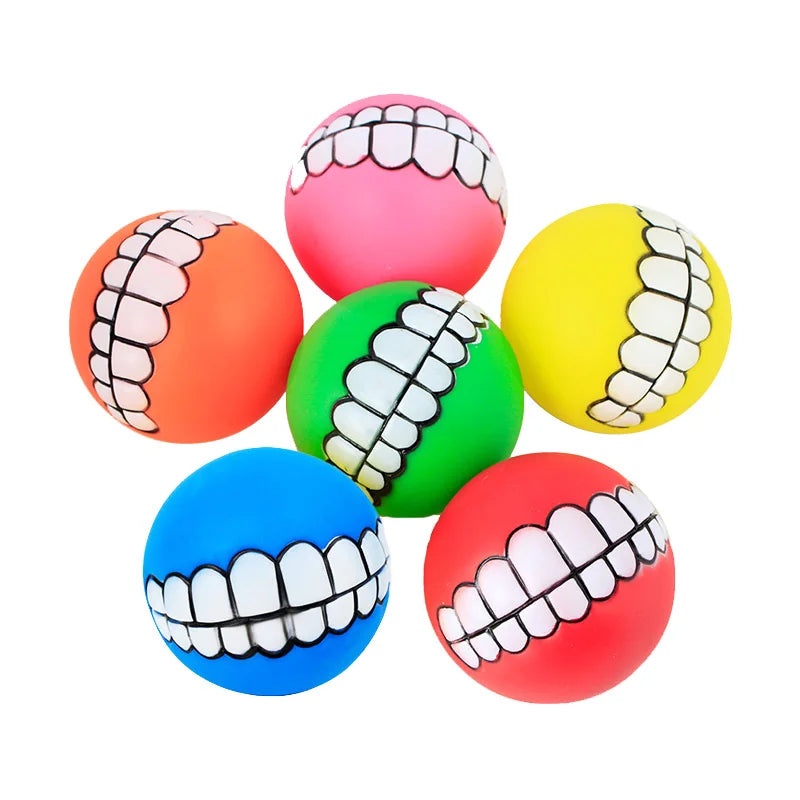 Rubber Squeaky Dog Toy Ball Chew for Training