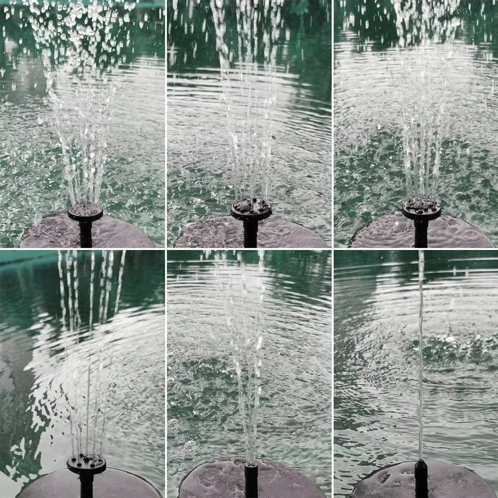 Floating Solar Panel And Fountain Pump With 4 Nozzles For Garden Pond Decor