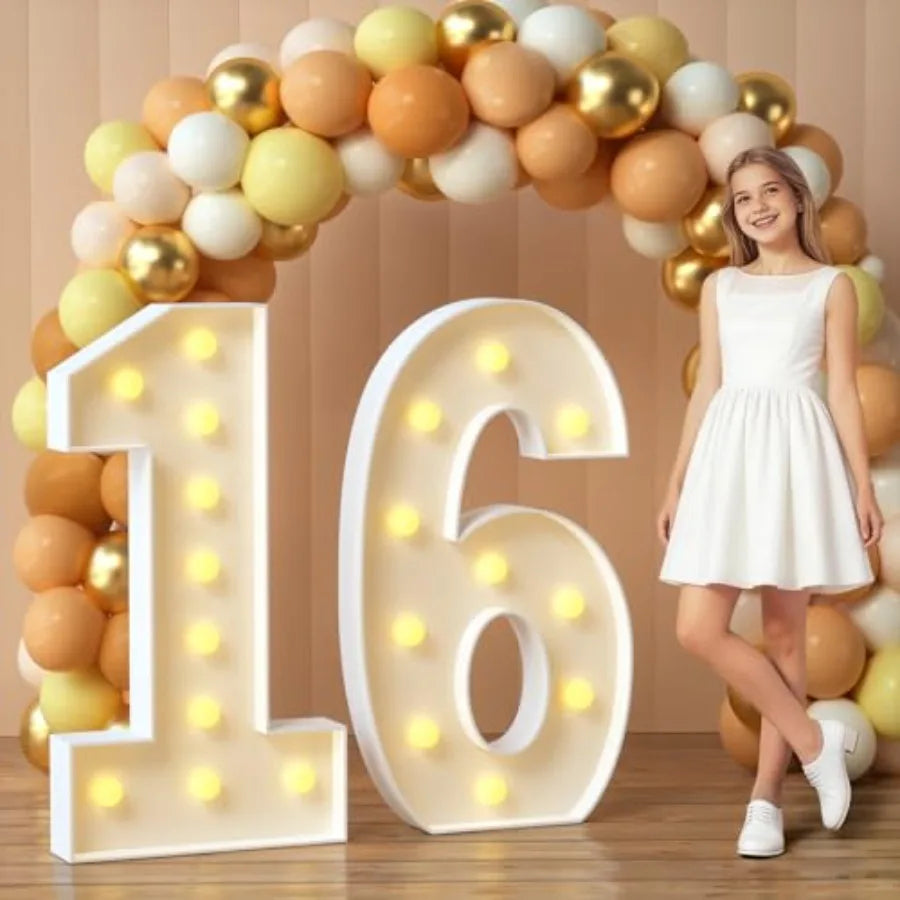 Marquee Light Up Number Sign Anniversary Party Decorations
