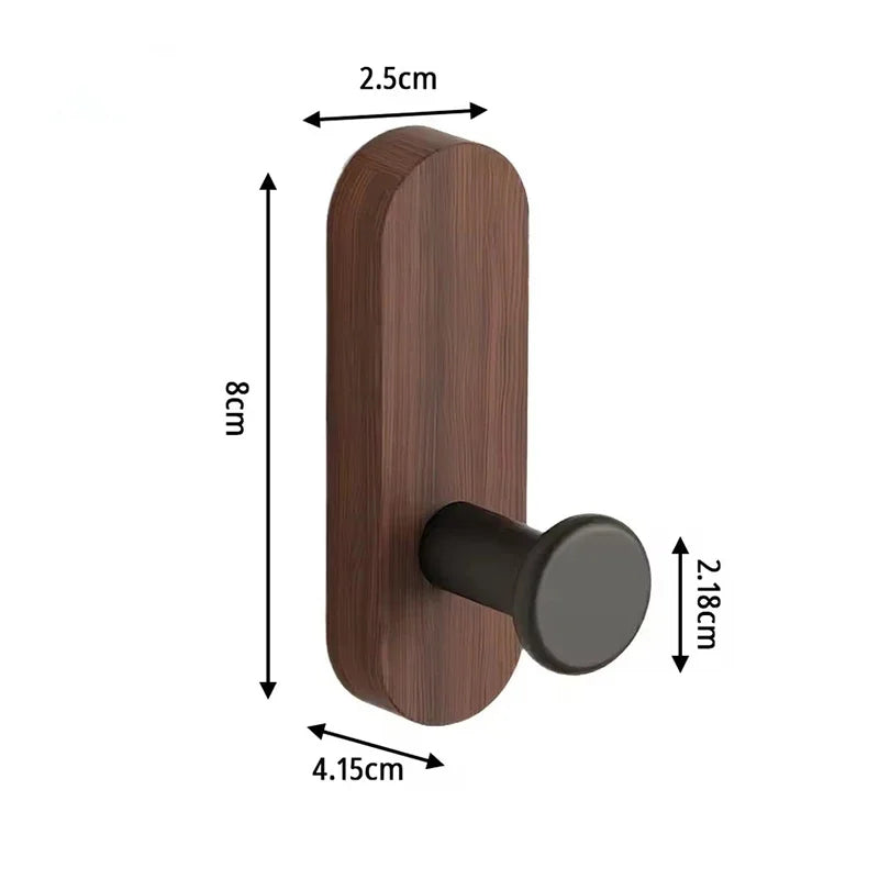 Self Adhesive Wood Wall Hooks For Coat Towel Robe Entryway