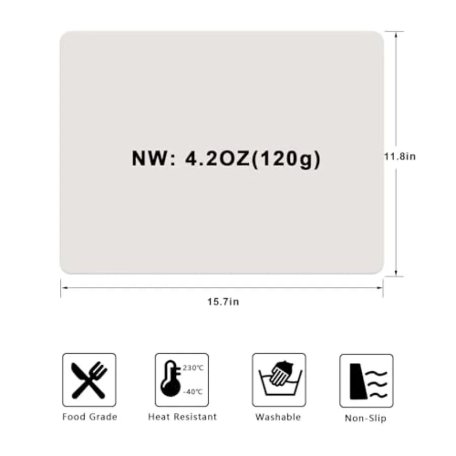 Silicone Placemats Non Slip Waterproof Dining Countertop Protector Kitchen Mat