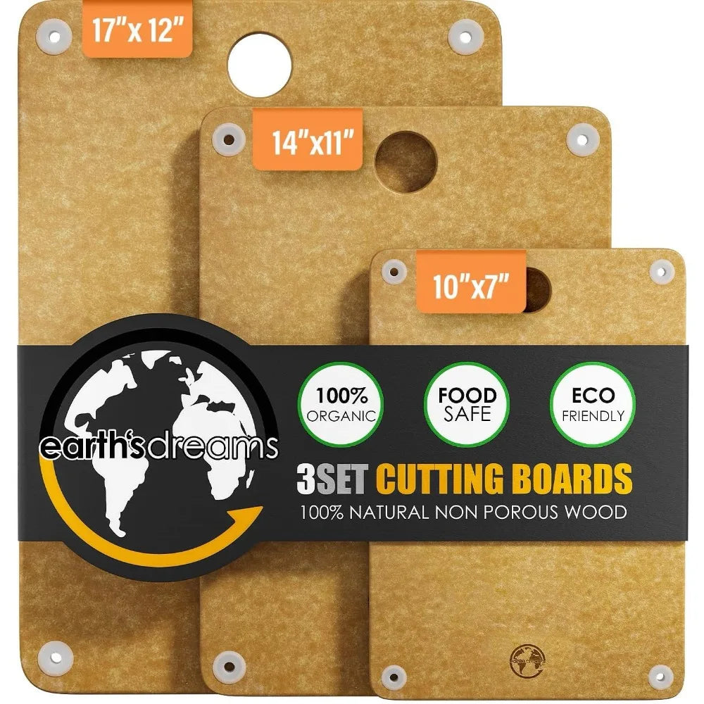 Earths Dreams Bamboo Charcuterie Board Set For Kitchen Use