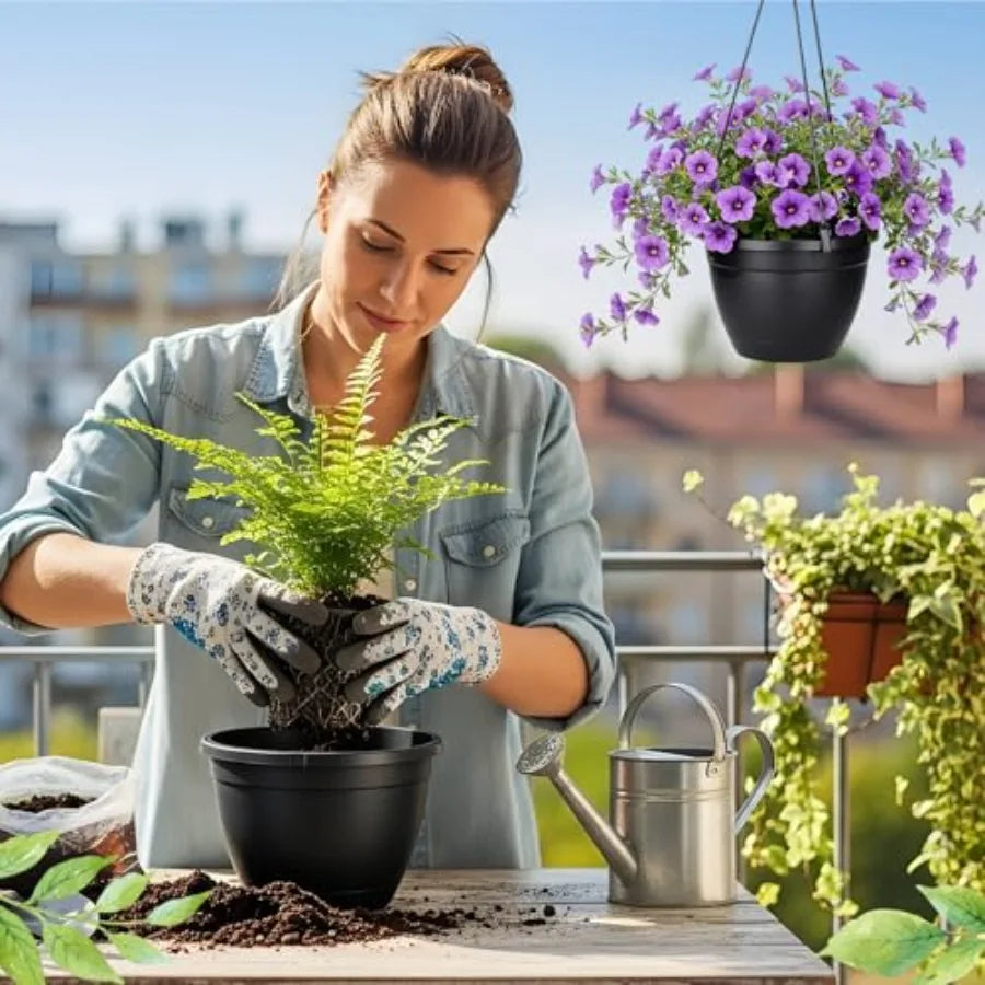 Plastic Hanging Pots For Plants With Hooks Hanging Baskets Bulk