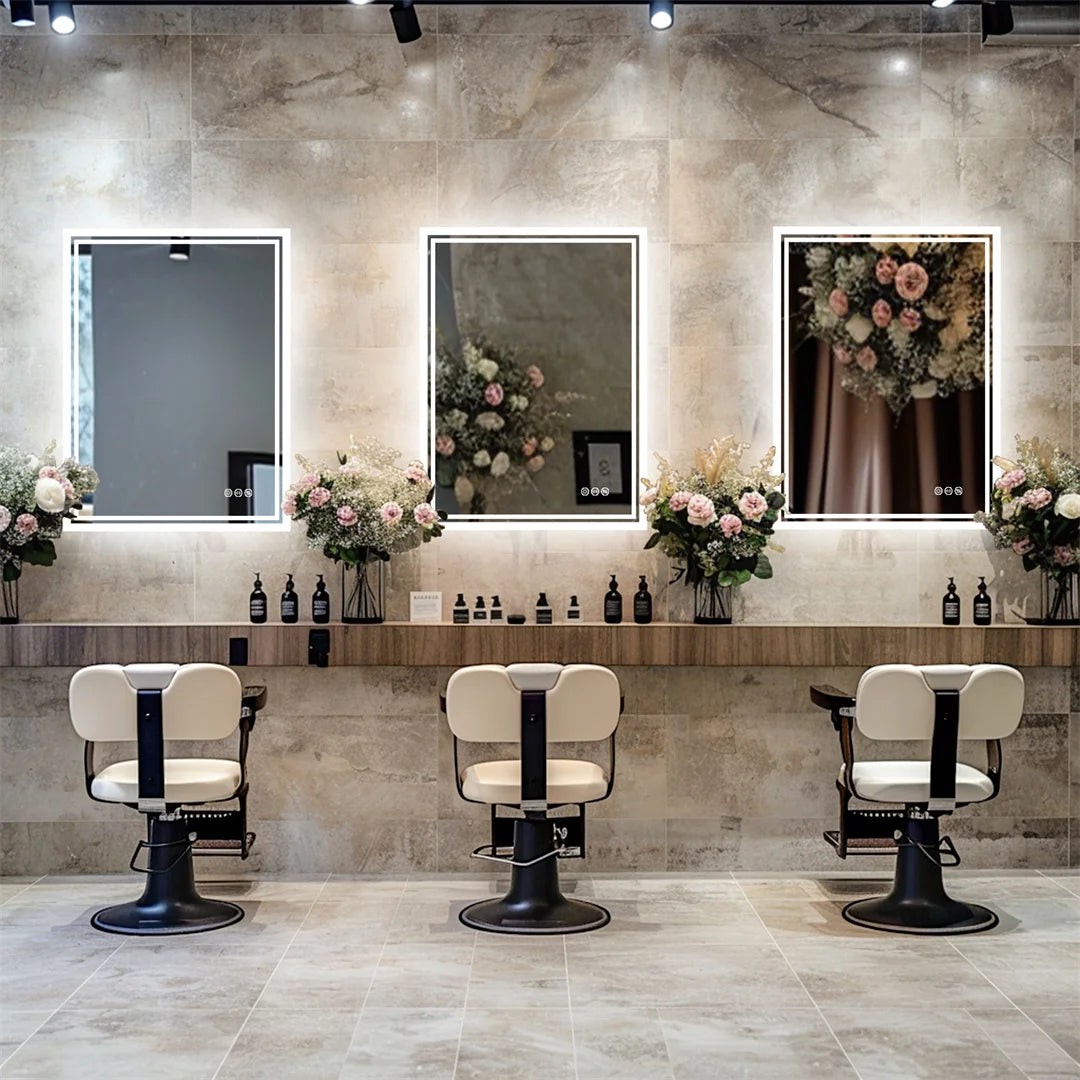 Luvodi Led Backlit Defog Bathroom Mirror With Dimmable Light